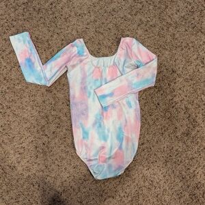 Kids Tie-Dye Long Sleeve Dance Leotard